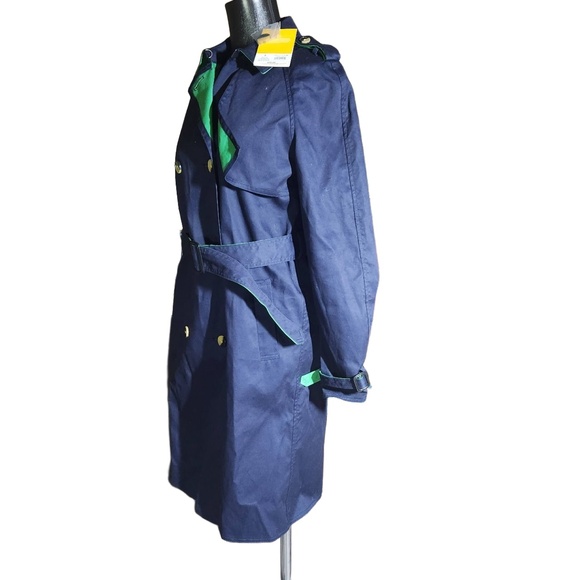 3.1 Phillip Lim Navy Double Breasted Trench Coat Small NWT - Picture 2 of 7